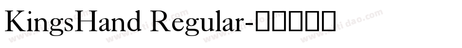 KingsHand Regular字体转换